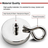 DIYMAG Heavy Duty Magnetic Hooks, Strong Neodymium Magnet Hook for Home, Kitchen, Workplace, Office and Garage, Hold up to 80 pounds,Pack of 6